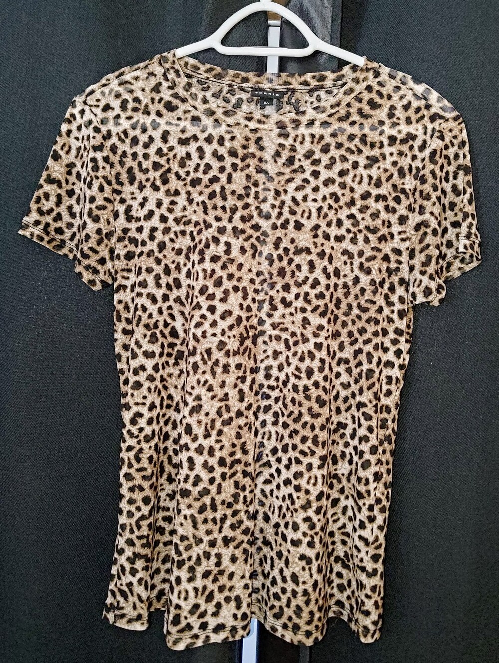 torrid Leopard-Print Short Sleeve Tee in Tan and Black